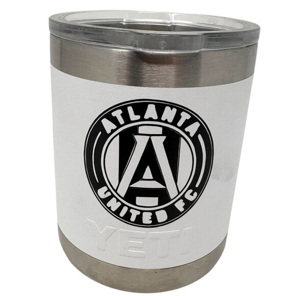 YETI Rambler 10oz Lowball Tumbler White Atlanta United FC Logo Stainless Cup - Picture 1 of 9